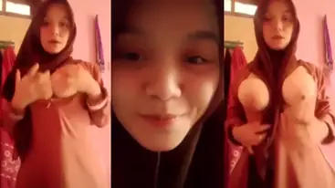 Ukhti Hijab Semok Cantik Live Bersantai Kasur poster